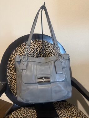 Y2K vintage Coach Kristin Leather East/West Zip Carryall Tote